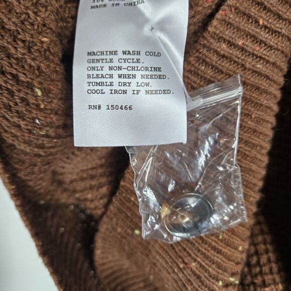 Alesbury Men's Size Small Brown Speckled 1/4 Button Up Sweater NWOT - Picture 7 of 7